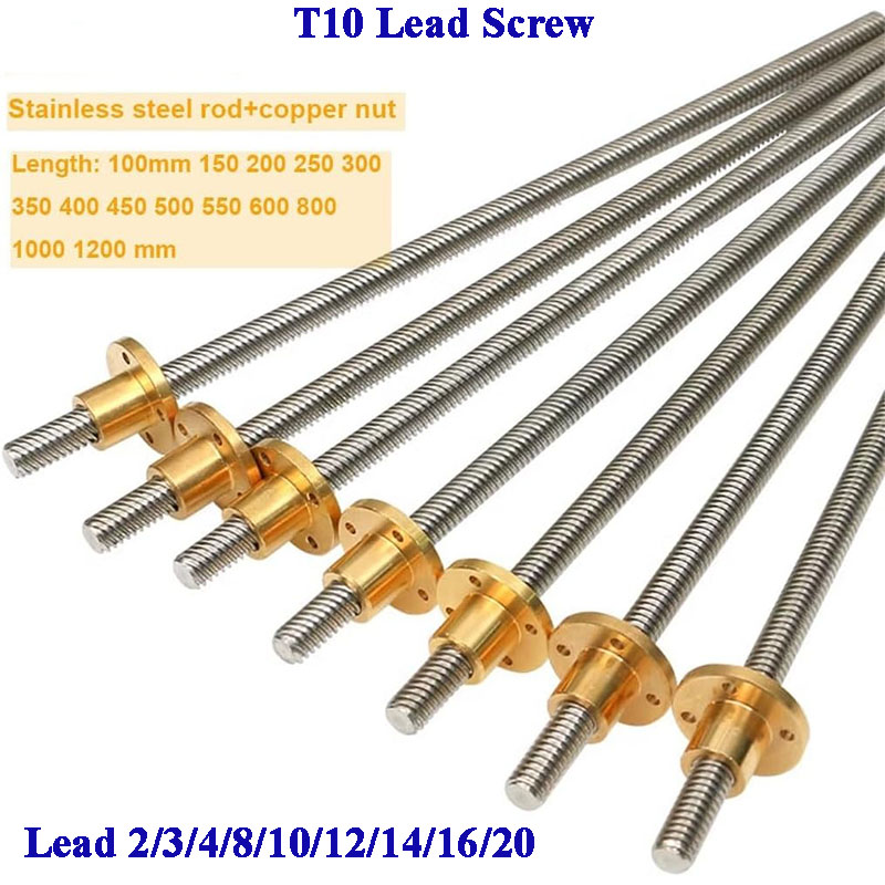 Lead Screw Stepper - Трапецеидальный ходовой винт T10 из нержавеющей